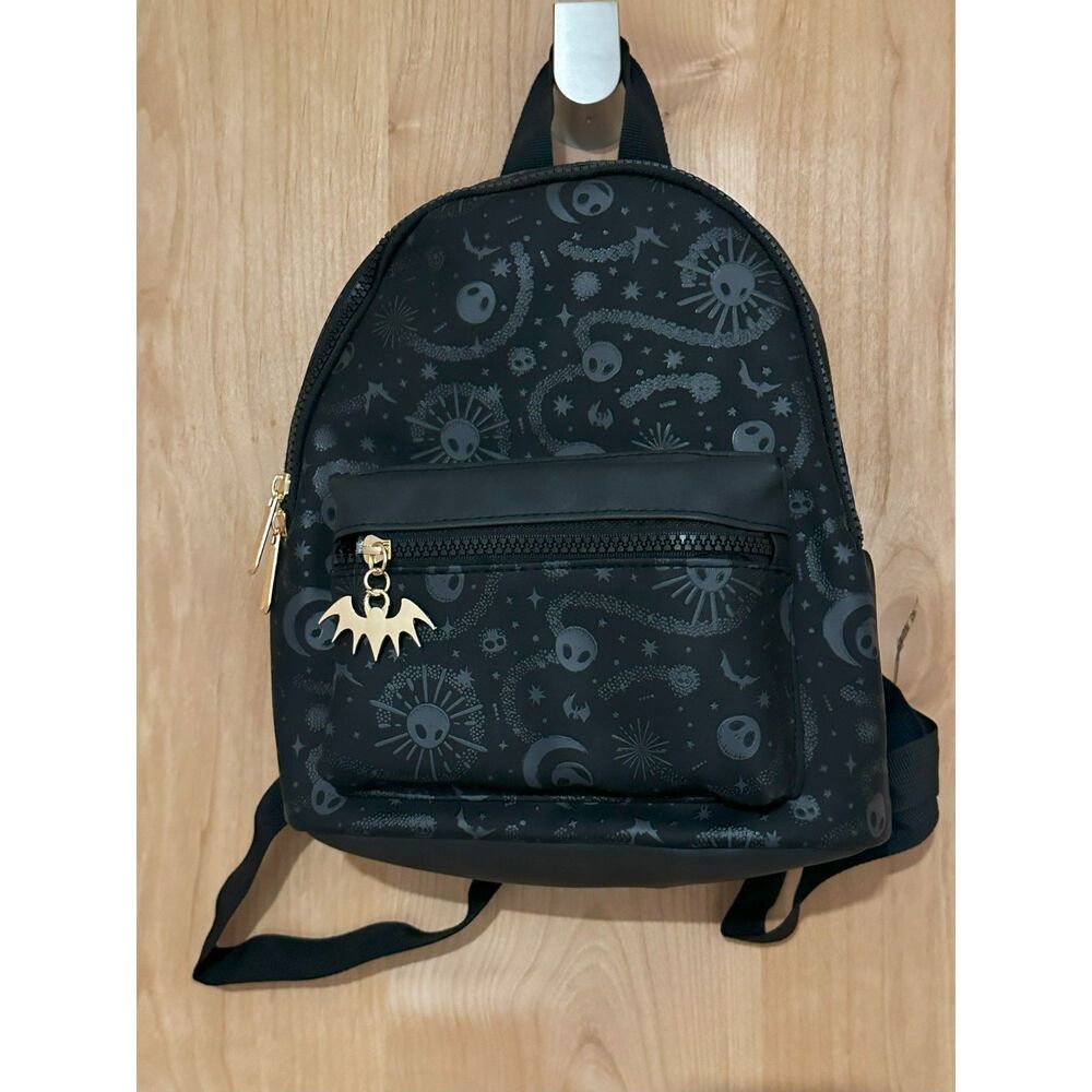 Disney Tim Burton's The Nightmare Before Christmas Black Mini Backpack NWT